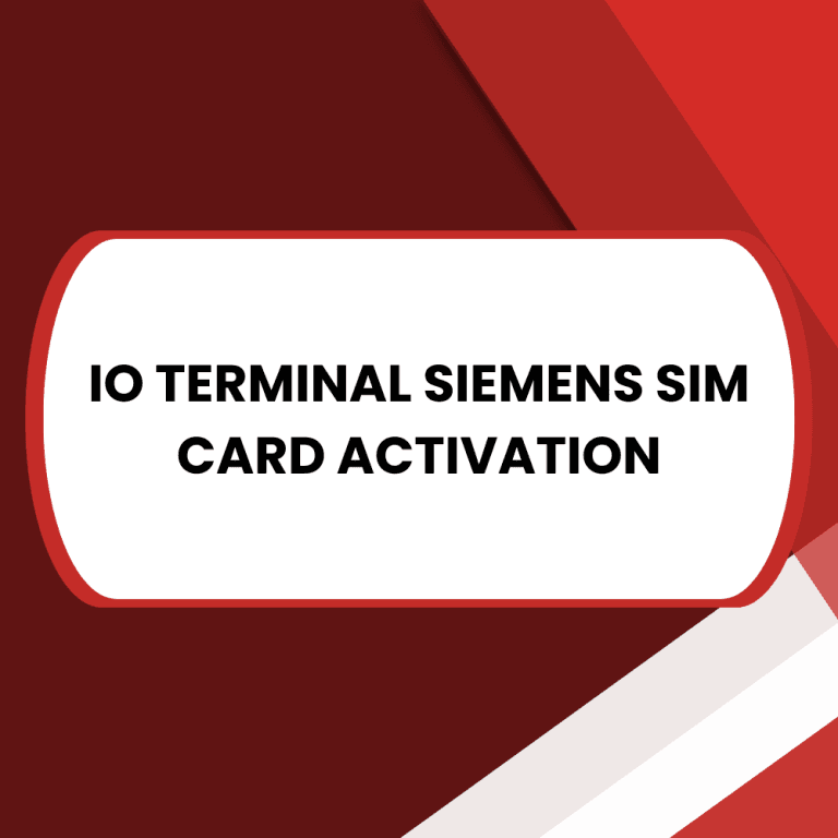 I/O Terminal Siemens SIM Card Activation – ECU Programming ...